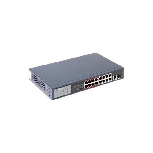 HIKVISION DS-3E0318P-E/M(C) 16 Port 10/100 PoE 130W +1 Port GigaBit Upli +1 Port GigaBit SFP Yönetilemez Rack Mount